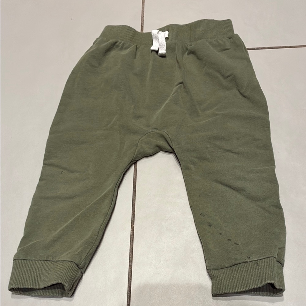 Olive Green Kids Jogger Pants